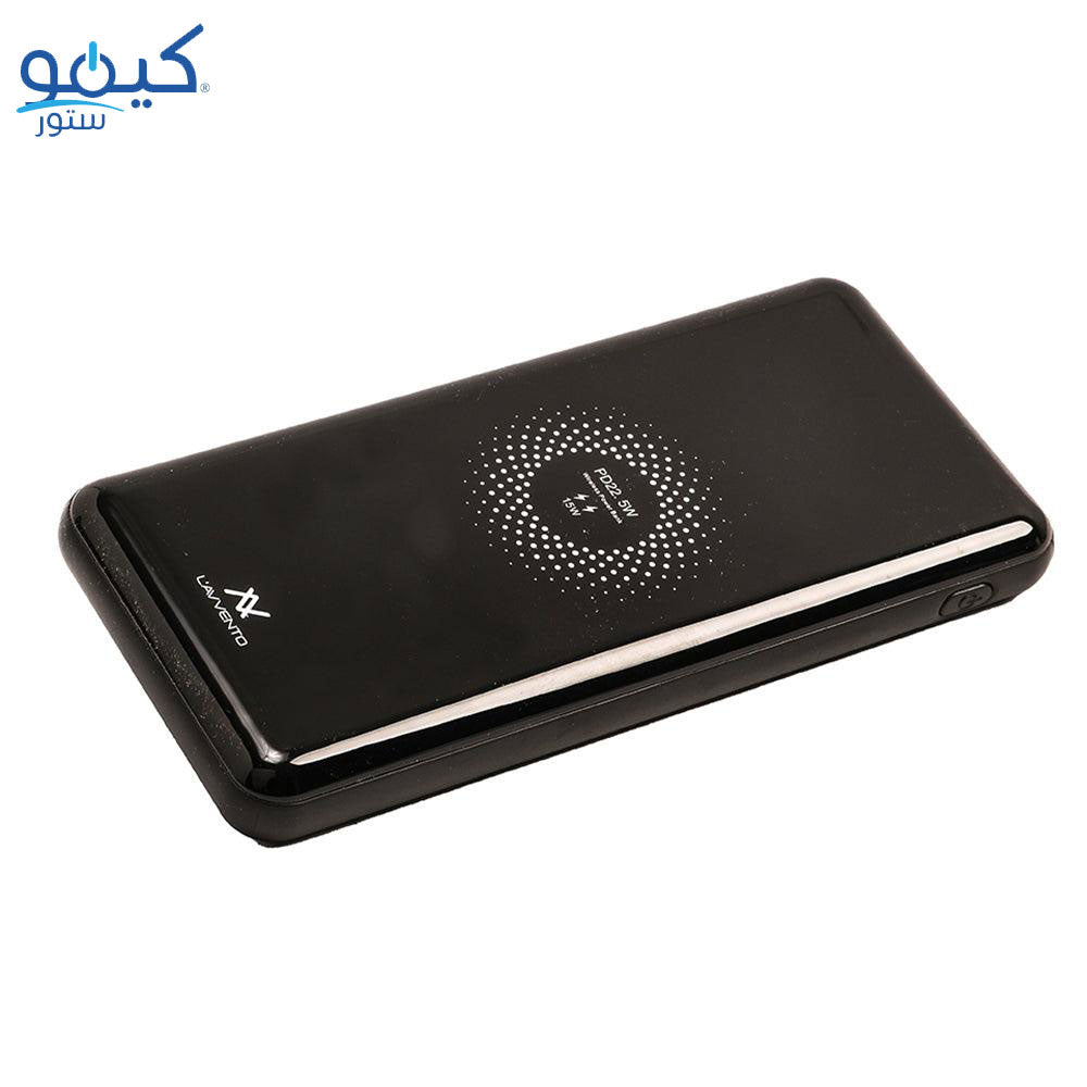 باور بانك لافينتو  لاسلكي بمنفذين يو اس بي + منفذ ميكرو + منفذ تايب سي 22.5 وات 10000 مللي أمبير شحن سريع MP125