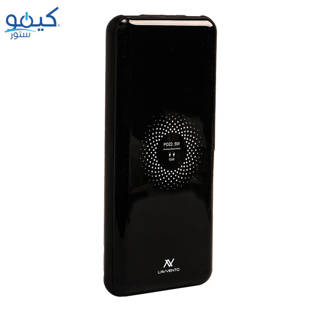 Wireless Power Bank 2x USB + Micro + Type-C 22.5W Fast Charging 10000mAh - Black