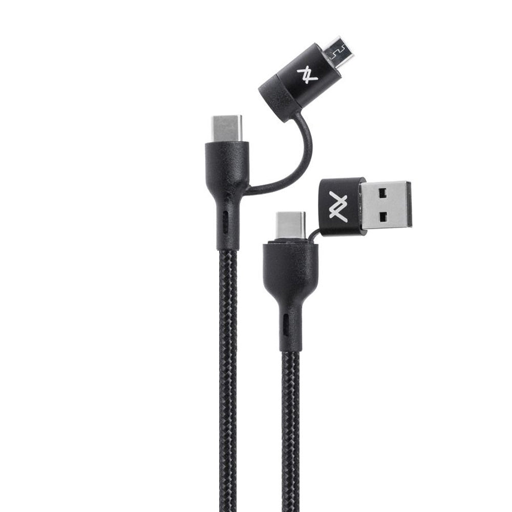 Lavvento MP299 4in1 Type-C To Type-C Cable + USB + Micro Connectors 22.5W Fast Charging 1m