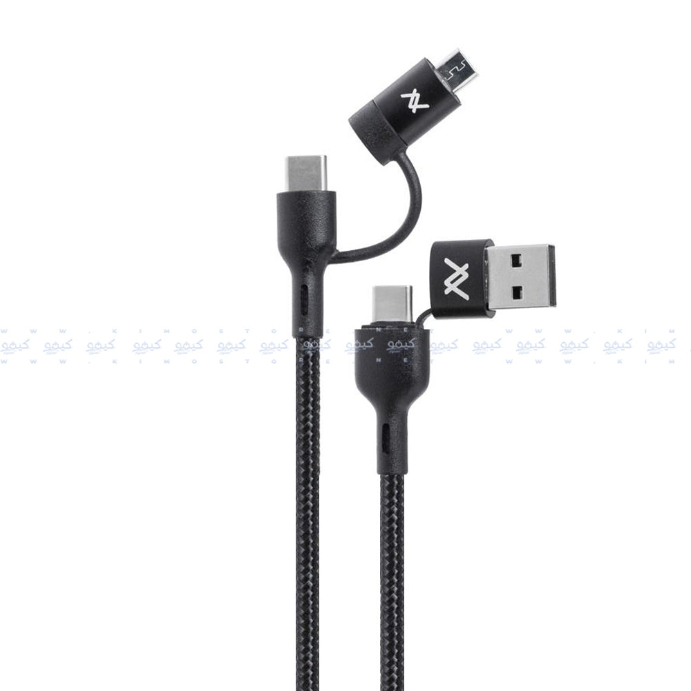 Lavvento MP299 USB + Type-C To Type-C + Micro 4in1 Cable 22.5W Fast Charging 1m