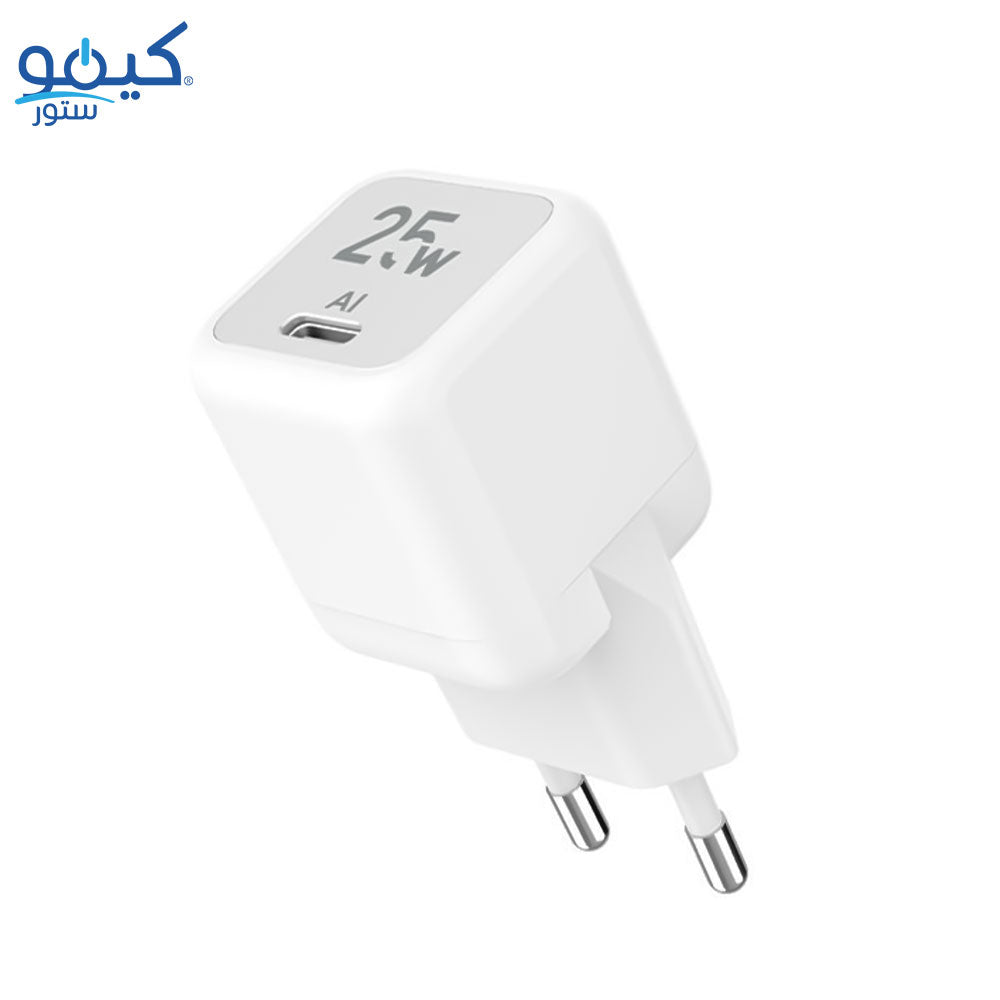 Lavvento MP535 Mini GaN Wall Charger Type-C + Type-C Cable 25W Fast Charging - White