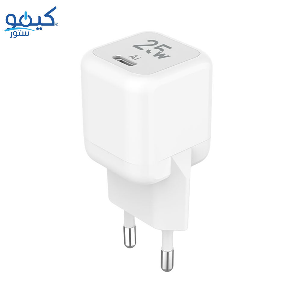 Lavvento MP535 Mini GaN Wall Charger Type-C + Type-C Cable 25W Fast Charging - White