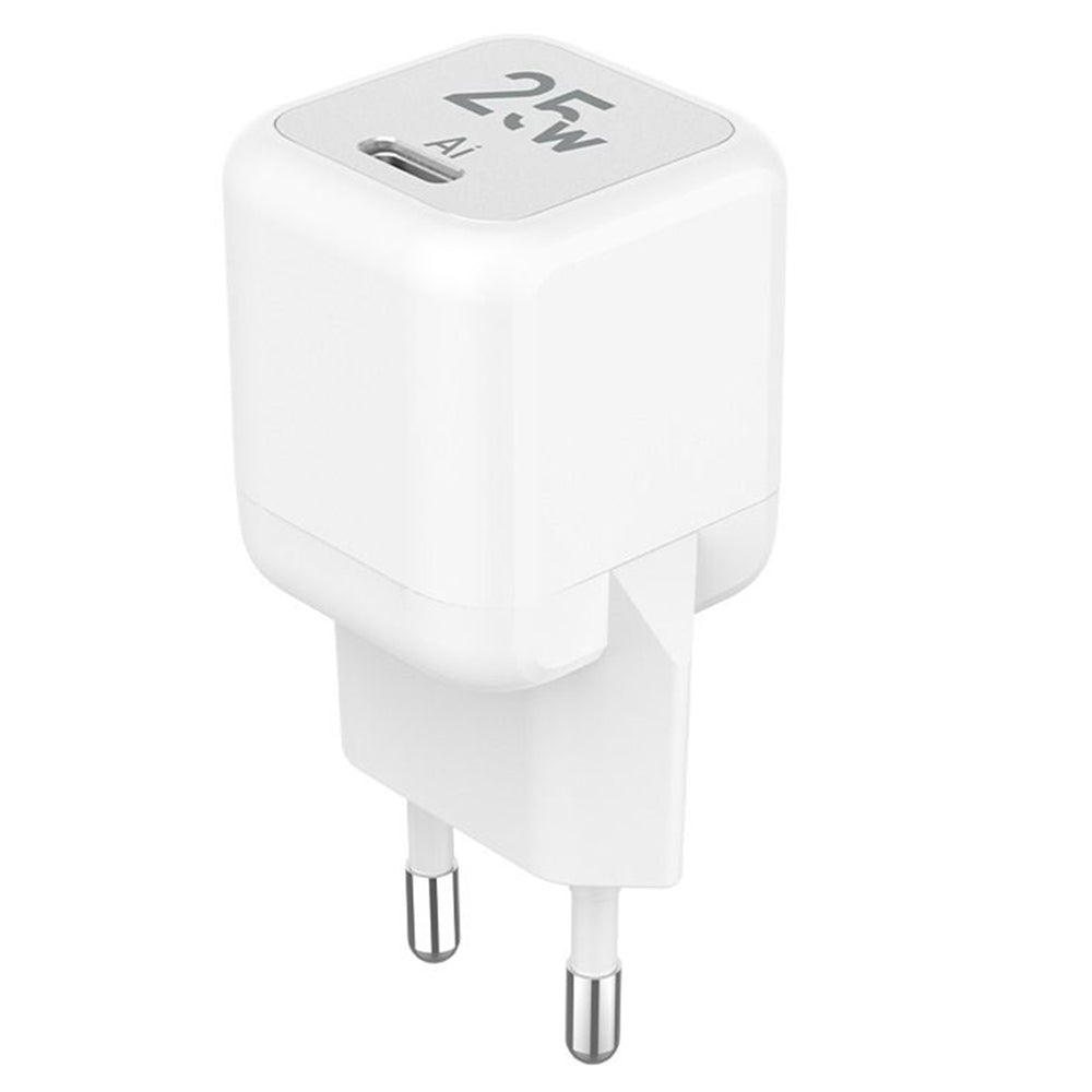 Lavvento MP535 Mini GaN Wall Charger Type-C + Type-C Cable 25W Fast Charging - White