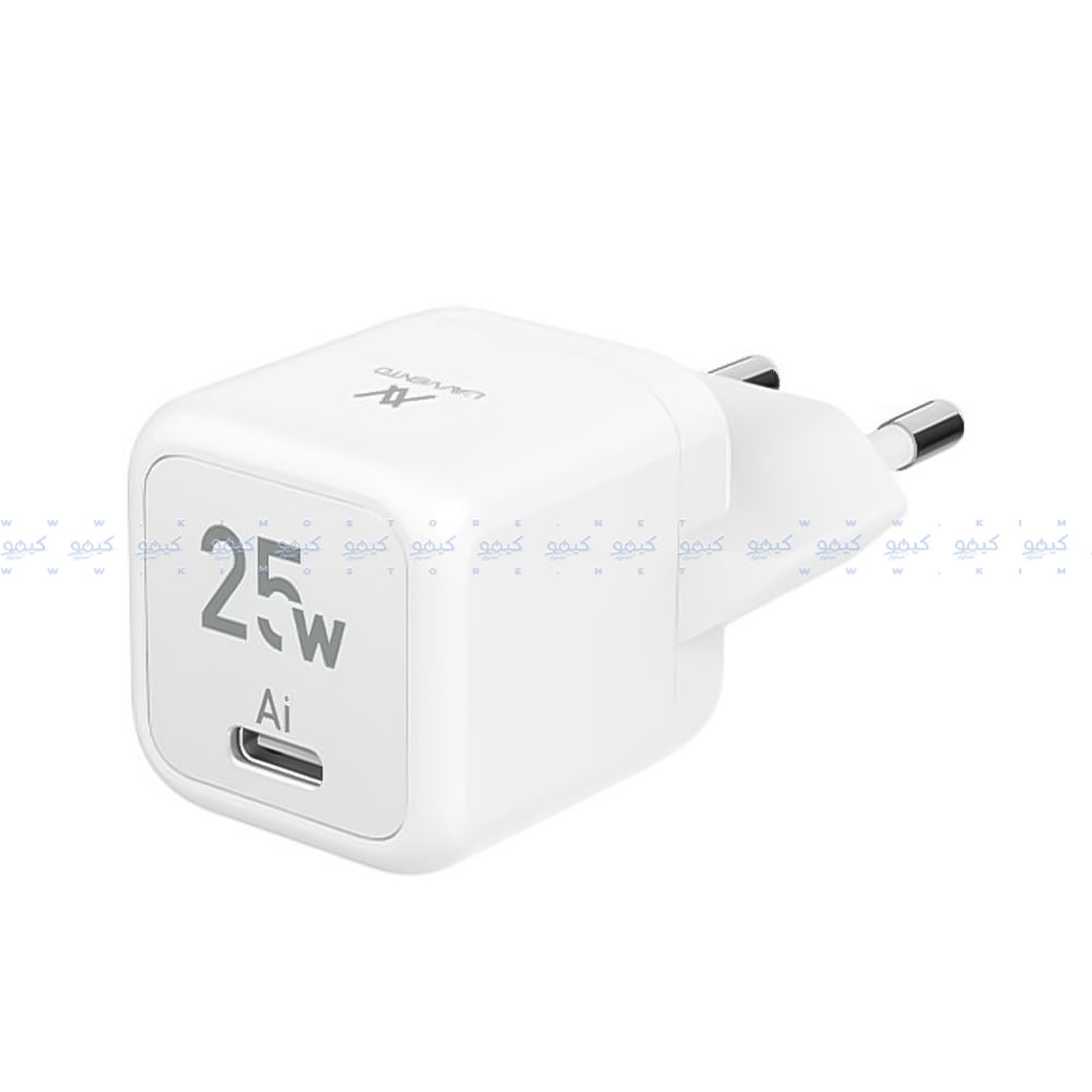 Lavvento MP535 Mini GaN Wall Charger Type-C + Type-C Cable 25W Fast Charging - White