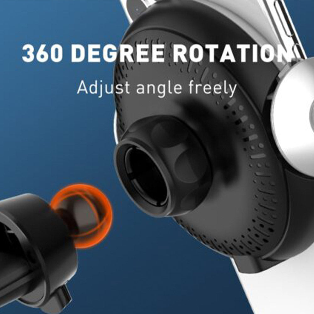 حامل موبايل لدنيو للسيارة مع شاحن لاسلكي 10 وات MA02 - أسود