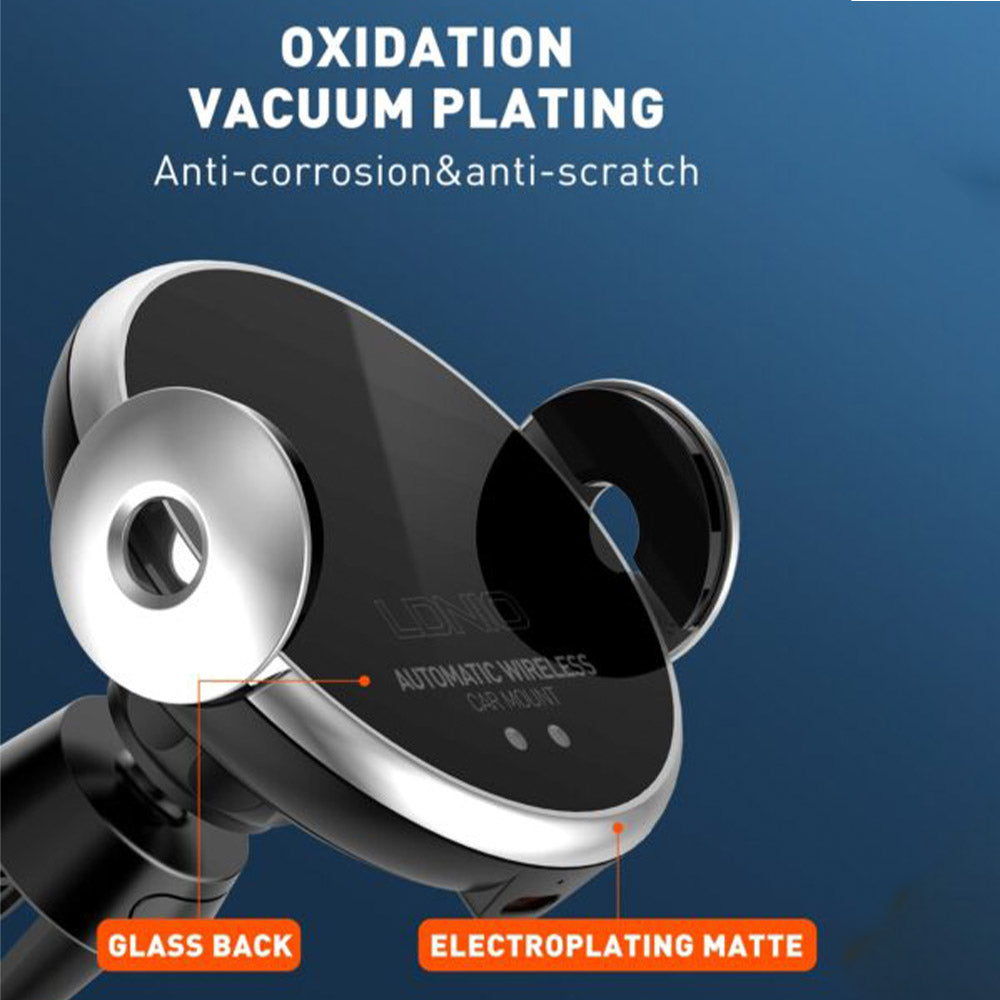 حامل موبايل لدنيو للسيارة Air Vent مع شاحن لاسلكي - أسود