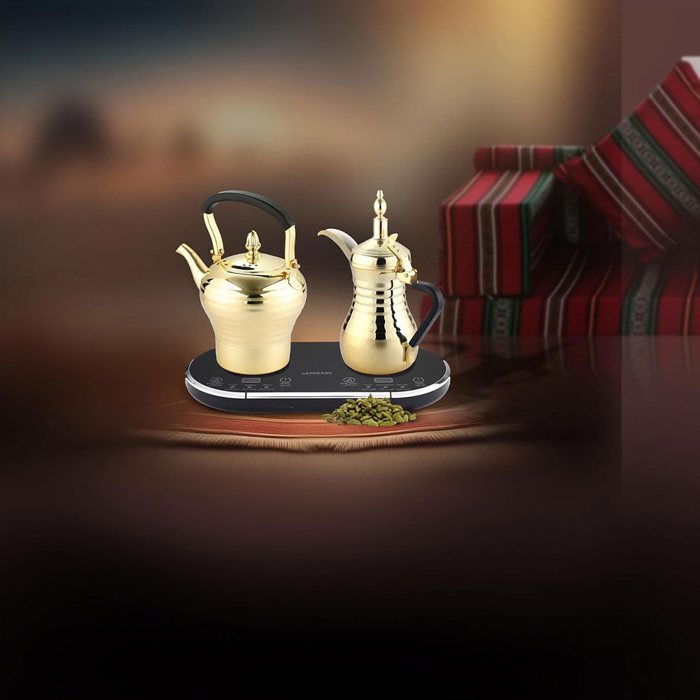 غلاية دلة القهوة و الشاي و الحليب العربية ليبريسو وعاء مزدوج 1600 وات LPARCTMGD
