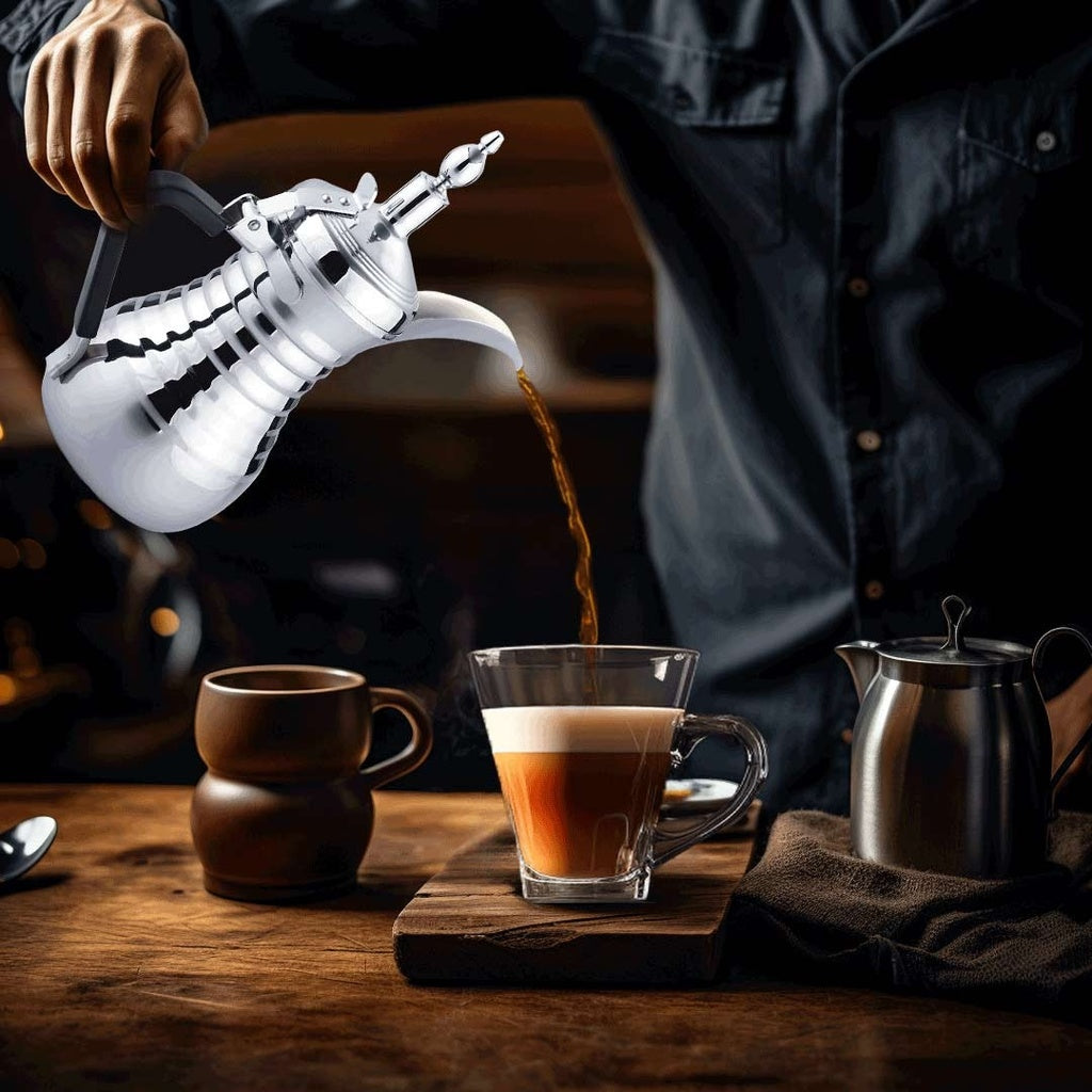 غلاية دلة القهوة و الشاي و الحليب العربية ليبريسو وعاء مزدوج