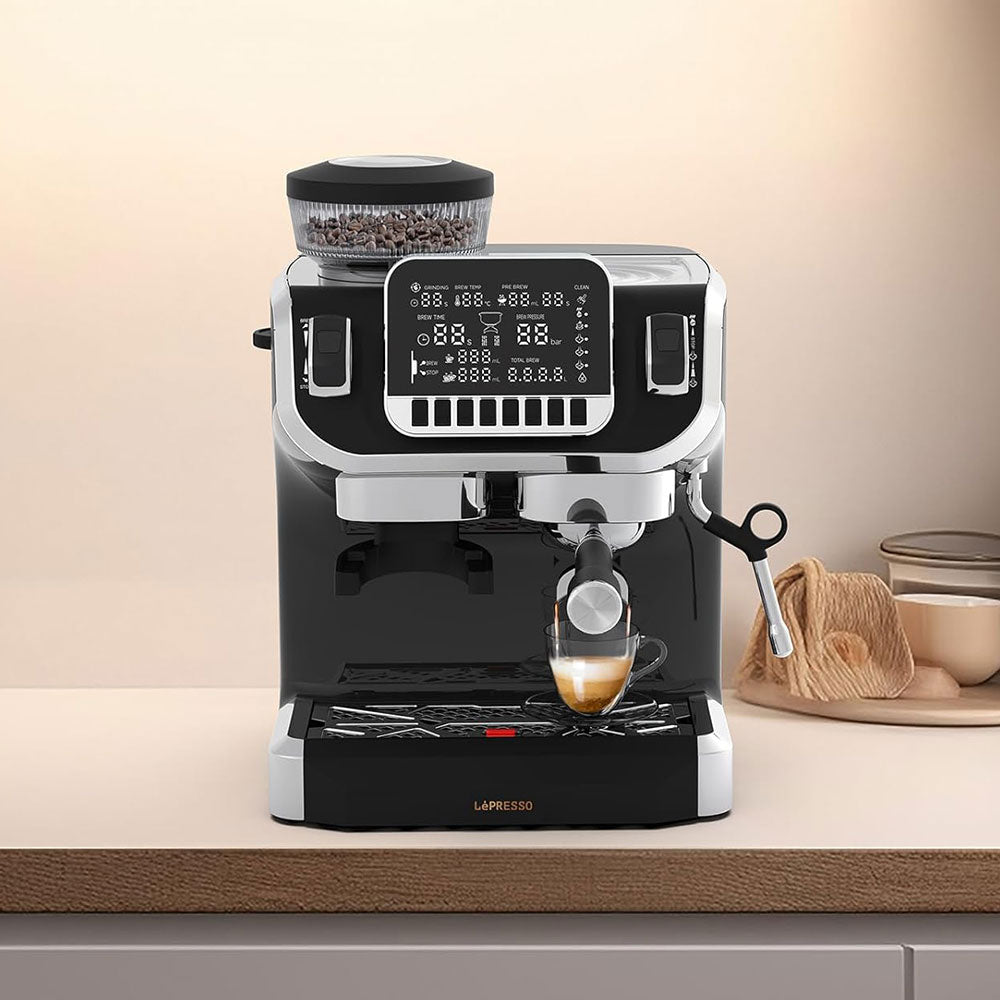 ماكينة قهوة الإسبريسو ليبريسو مع مطحنة 1450 وات