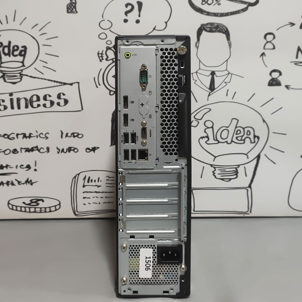 كمبيوتر ديسك توب لينوفو ThinkStation P330 (انتل كور i5-8500 - رام 8 جيجابايت DDR4 - بدون هارد - انتل UHD جرافيكس - DVD RW) استعمال خارج
