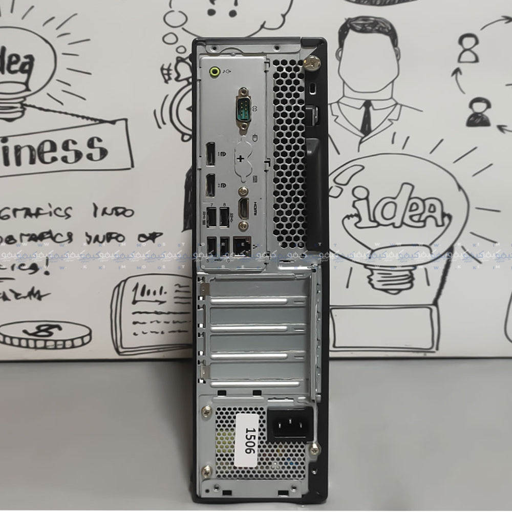 كمبيوتر ديسك توب لينوفو ThinkStation P330 (انتل كور i5-8500 - رام 8 جيجابايت DDR4 - بدون هارد - انتل UHD جرافيكس - DVD RW) استعمال خارج