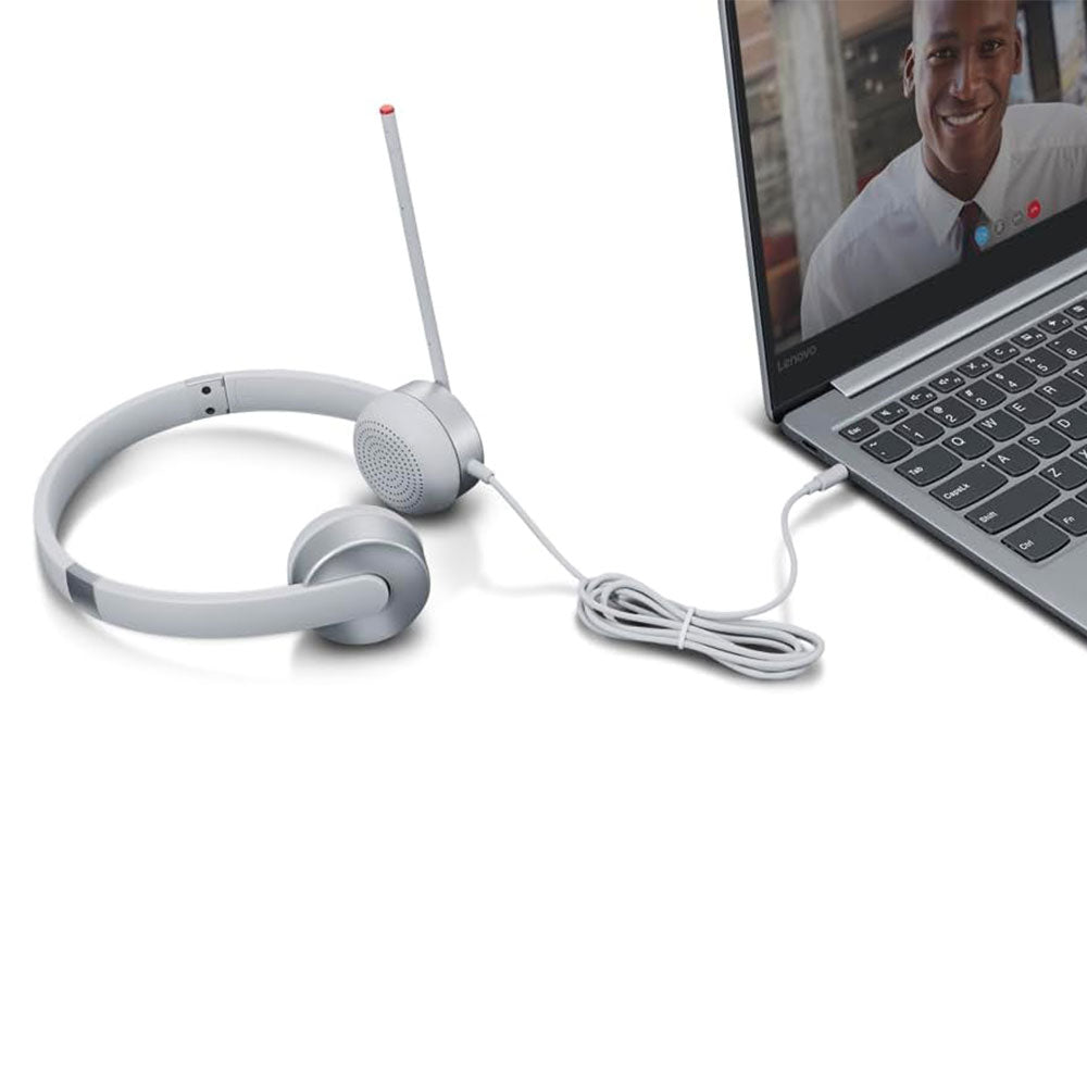 Lenovo 100 Stereo Analog Headset - Sliver