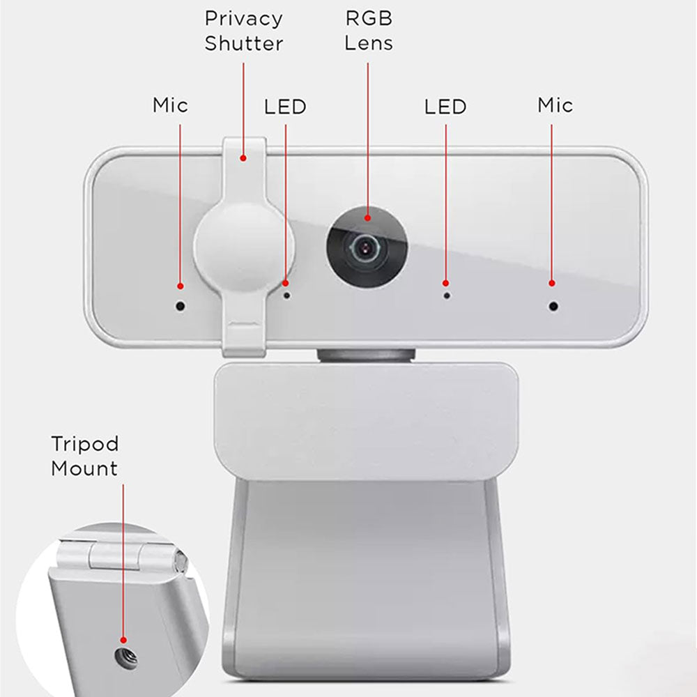 Lenovo 300 FHD Webcam - Cloud Grey