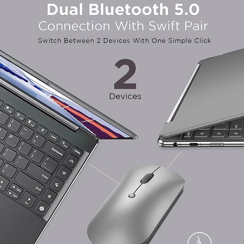 Lenovo 600 Silent Bluetooth Mouse 2400Dpi - Iron Grey