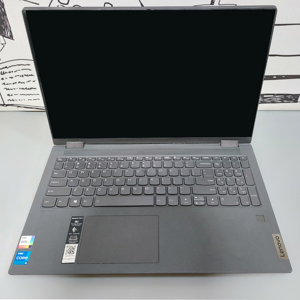 لاب توب 2 في 1 لينوفو IdeaPad Flex 5 15ITL05 (انتل كور i5-1135G7 - رام 8 جيجابايت DDR4 - هارد 512 جيجابايت M.2 - انتل Iris Xe جرافيكس - شاشة 15.6 بوصة FHD تاتش سكرين 360° - كاميرا) استعمال خارج