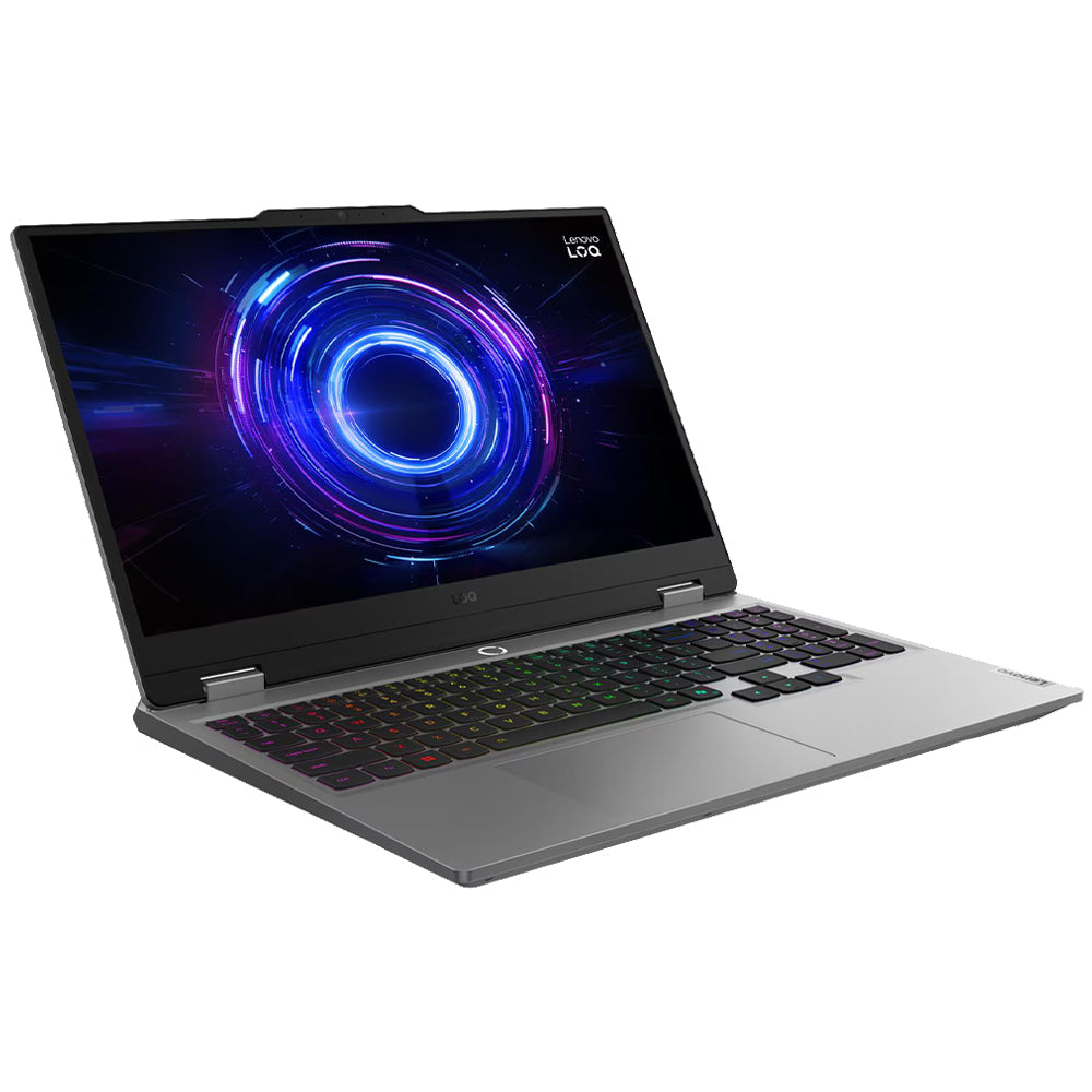 لاب توب لينوفو جيمنج LOQ 15IRX10 (انتل كور i7-13645HX - رام 16 جيجابايت - هارد 512 جيجابايت M.2 NVMe - نفيديا 8 جيجابايت RTX 5060 - شاشة 15.6 بوصة 144 هرتز FHD IPS - شريحة LA1 AI) - رمادي