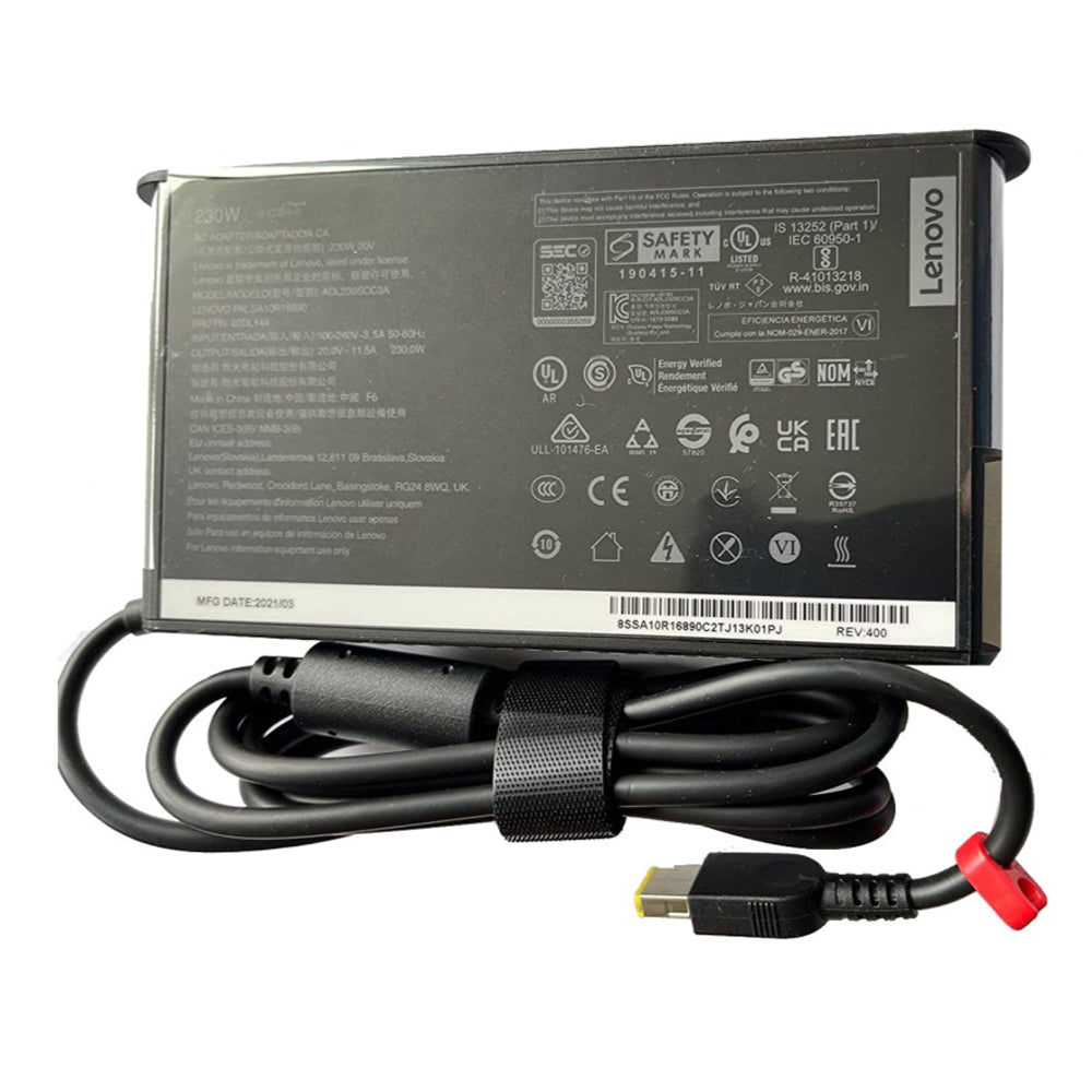 Lenovo Laptop Charger 20V-11.5A (USB Square Pin) Original