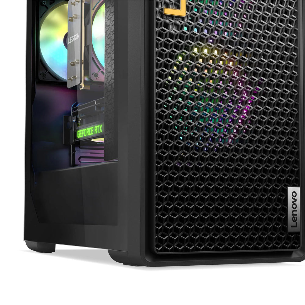 Lenovo كمبيوتر تاور لينوفو جيمنج Legion T5 26IRB8 (انتل كور i7-13700F - رام 16 جيجابايت - هارد 1 تيرابايت M.2 NVMe - نفيديا جيفورس 12 جيجابايت GDDR6X RTX 4070 ويندوز 11 - كيبورد + ماوس)