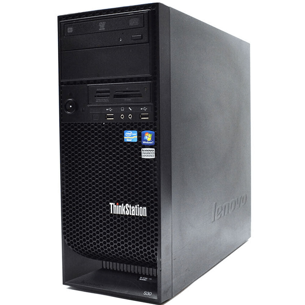 كمبيوتر ورك ستيشن لينوفو ThinkStation S30 (انتل زيون E5-1620 - رام 16جيجابايت DDR3 -بدون هارد- نفيديا كوادرو 512 ميجا بايت NVS 300) استعمال خارج