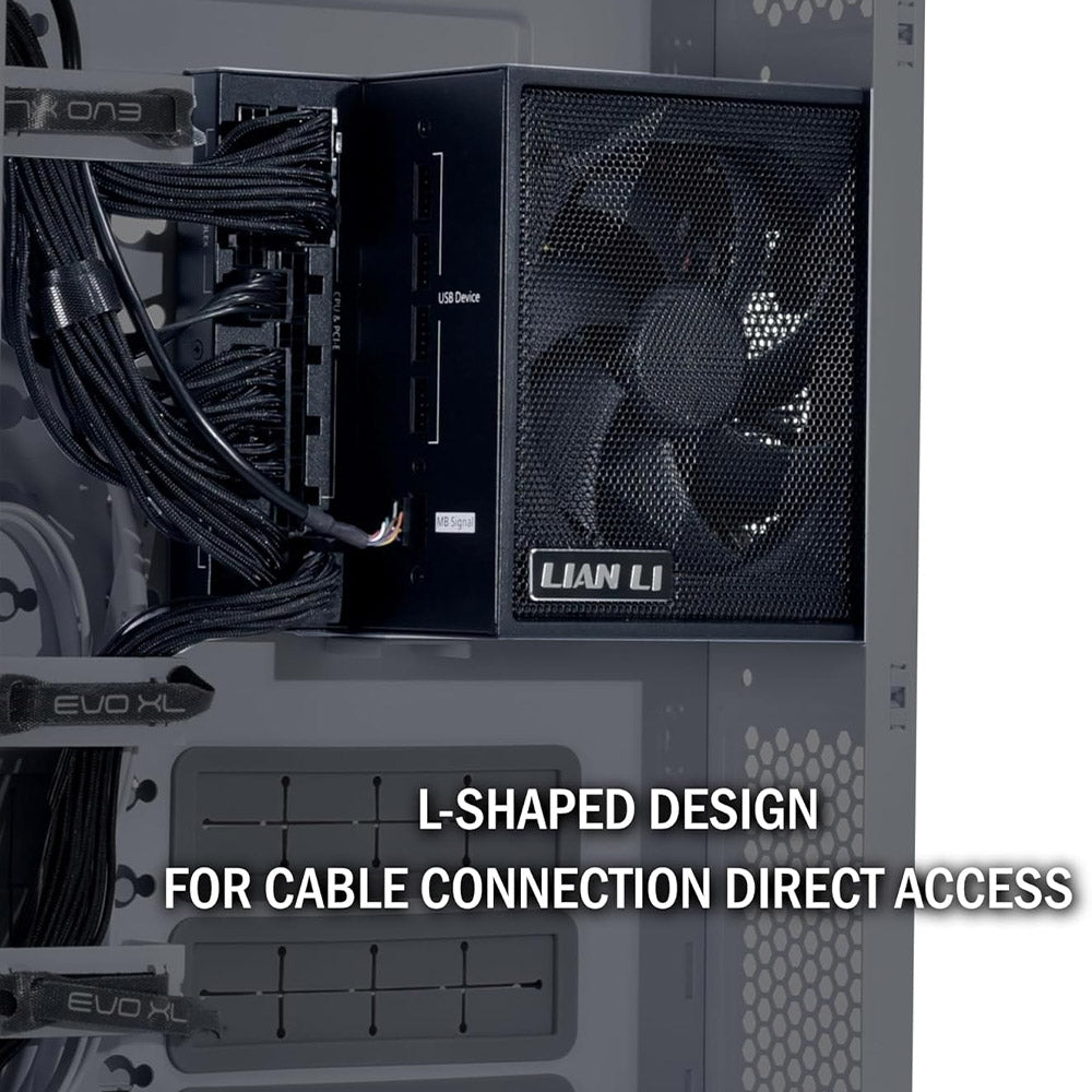 باور سبلاي ليان لي 80 بلس بلاتينيوم 850 وات Edge Full Modular - أسود