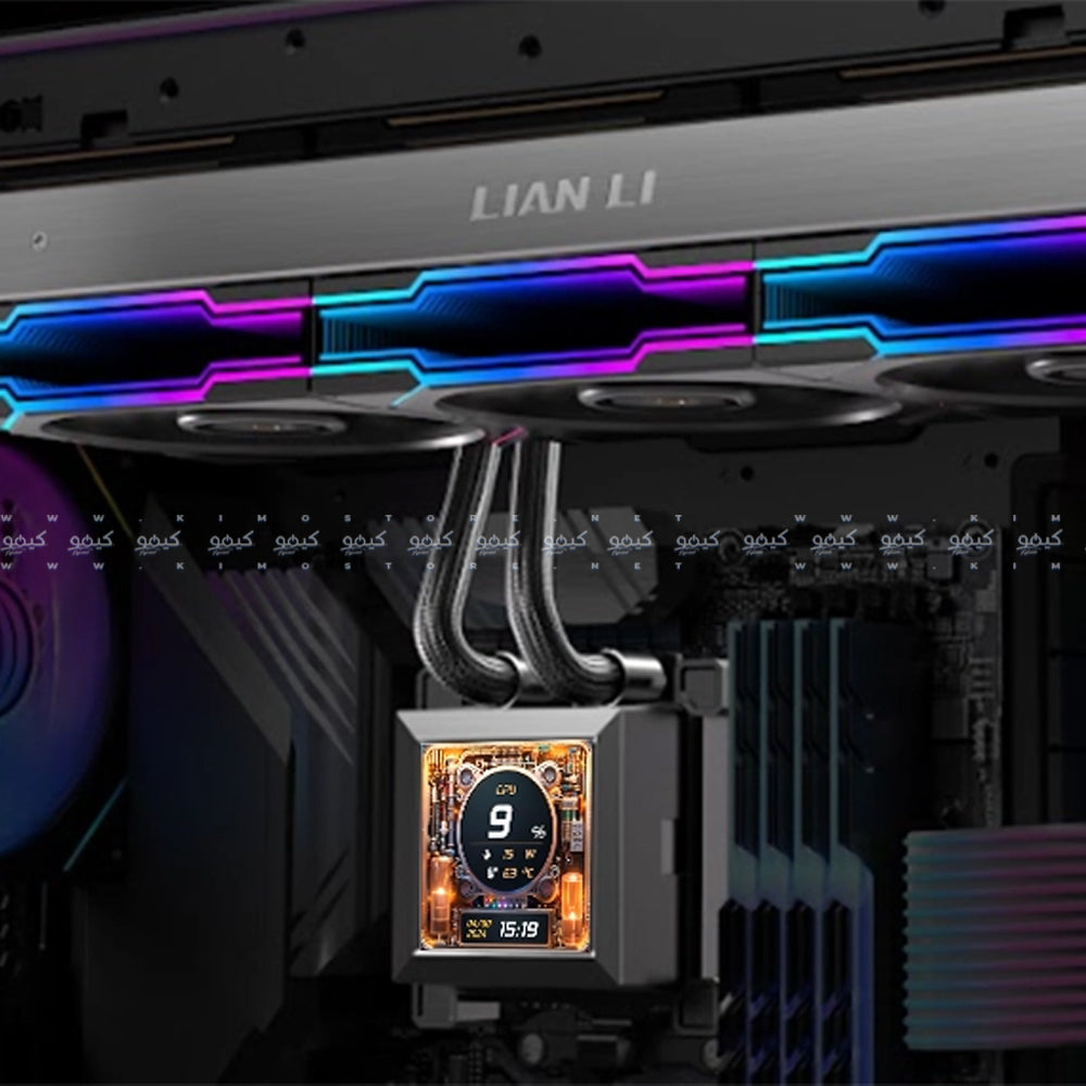 Lian Li Hydroshift LCD 360S 360mm AIO CPU Liquid Cooler - Black