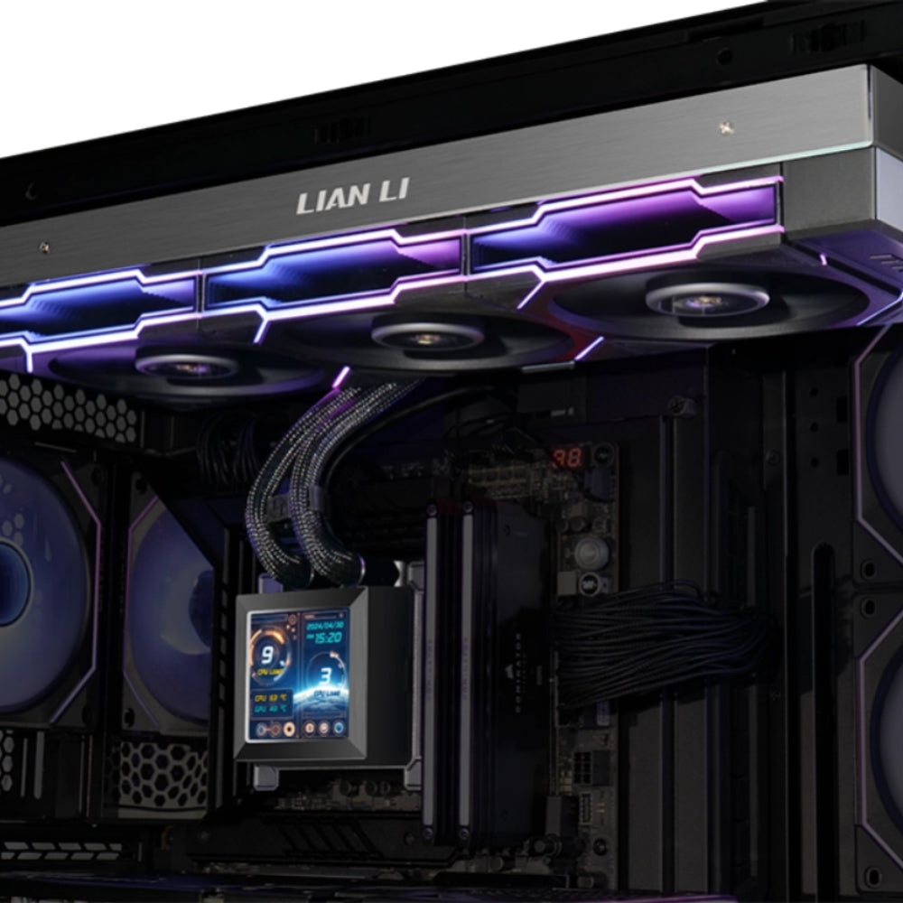 Lian Li Hydroshift LCD 360S 360mm AIO CPU Liquid Cooler - Black