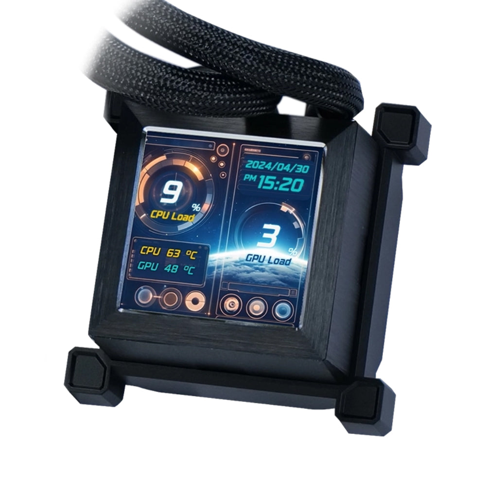 Lian Li Hydroshift LCD 360S 360mm AIO CPU Liquid Cooler - Black