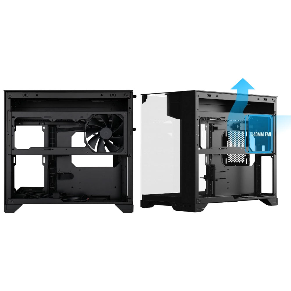 Lian Li O11 Vision M Micro Tower Case - Black
