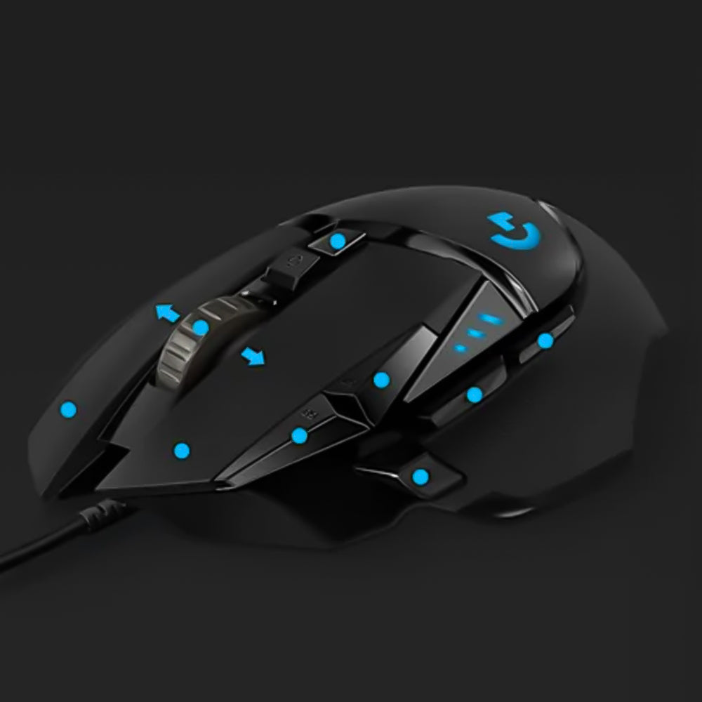 ماوس لوجيتك سلكي RGB جيمنج 25600 نقطة في البوصة G502 Hero