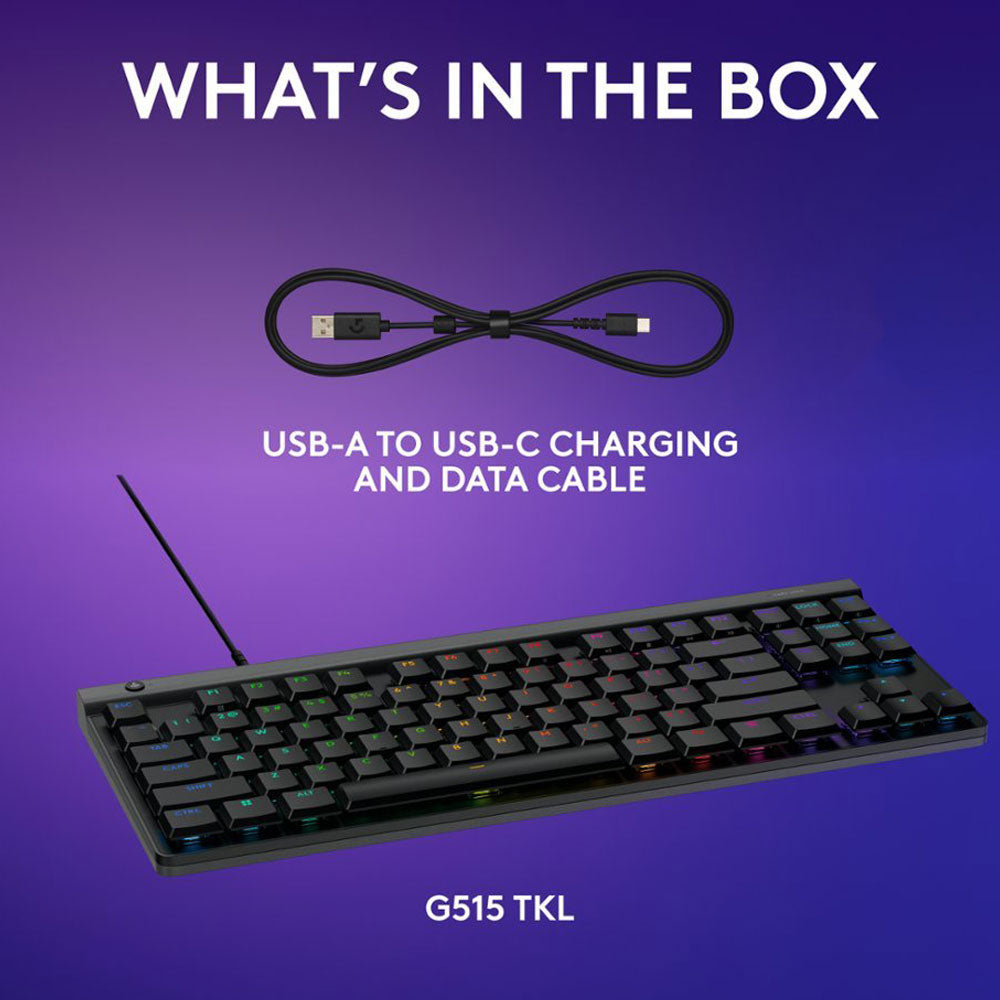 كيبورد لوجيتك سلكي جيمنج إنجليزي وعربي G515 TKL