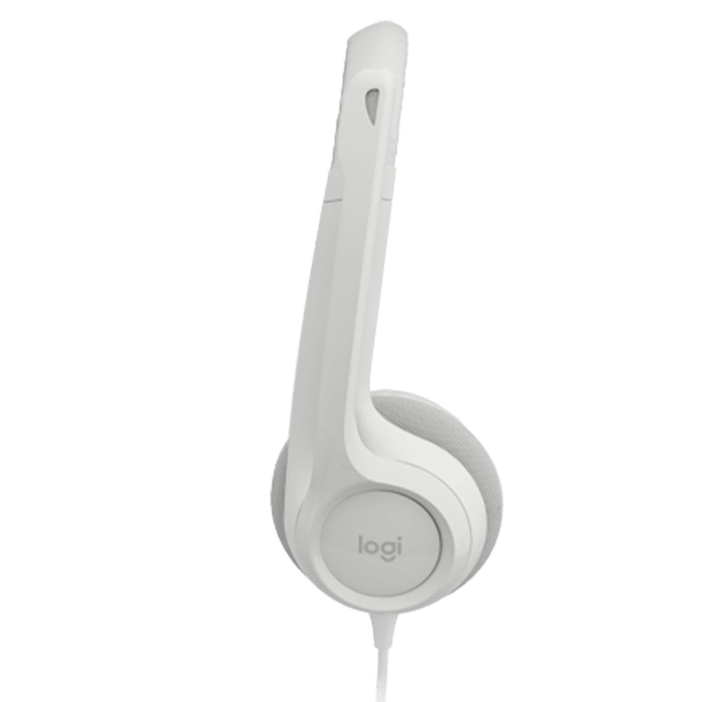Logitech USB Headset with Noise-Cancelling Mic - White