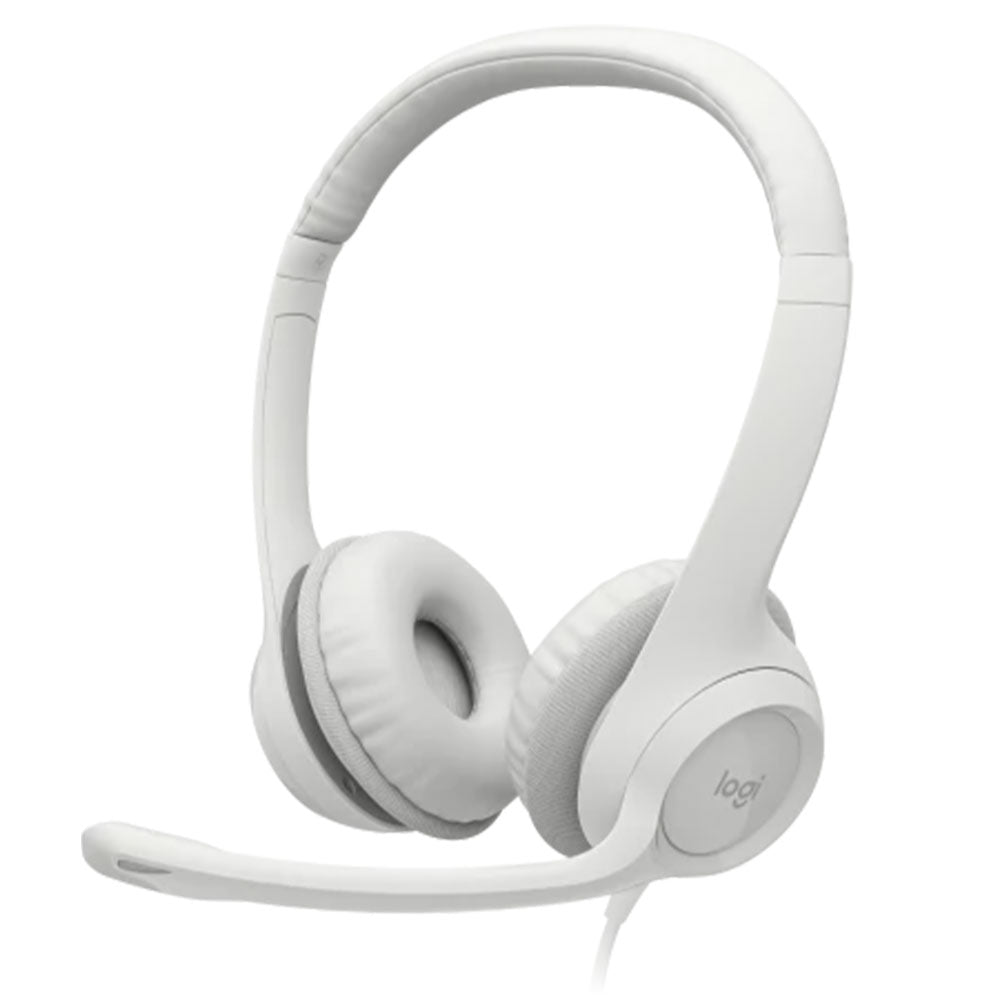 Logitech H390 USB Headset with Noise-Cancelling Mic - White