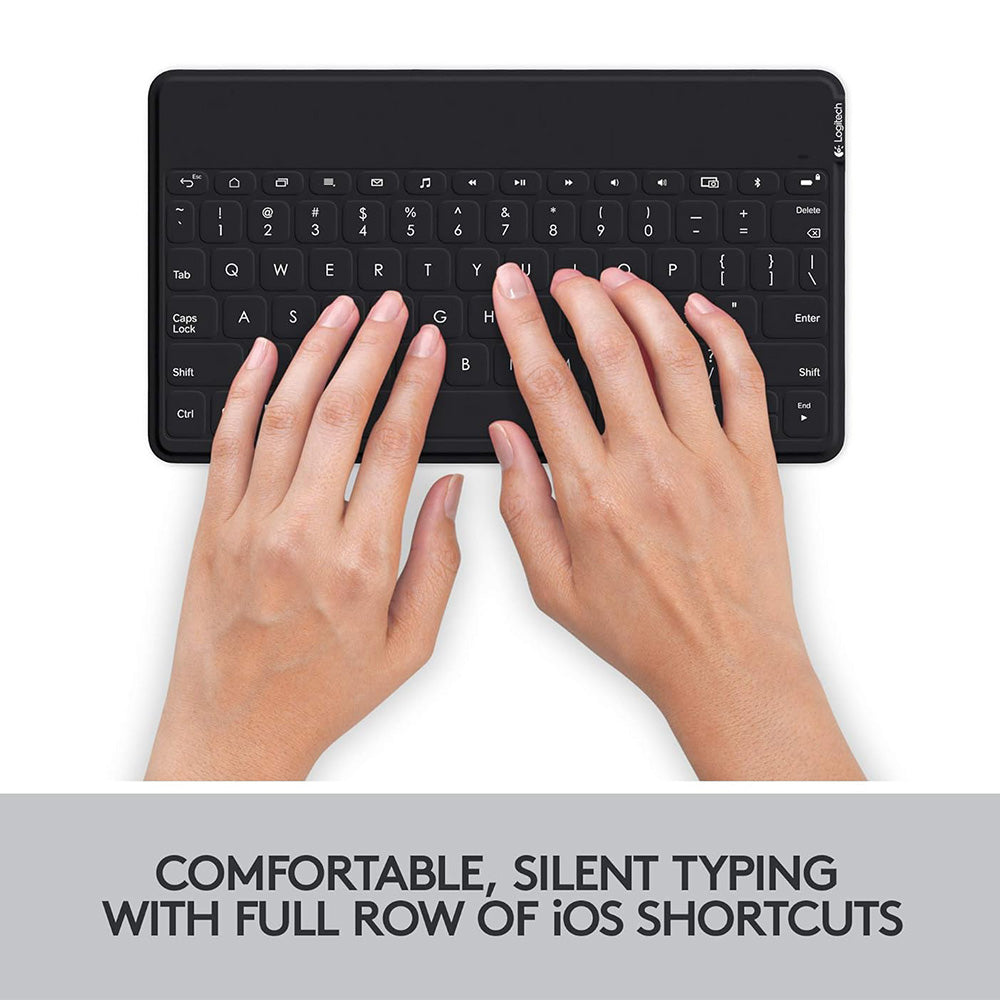 Logitech Keys To Go Slim Rechargeable Dual Mode Bluetooth Wireless Keyboard English