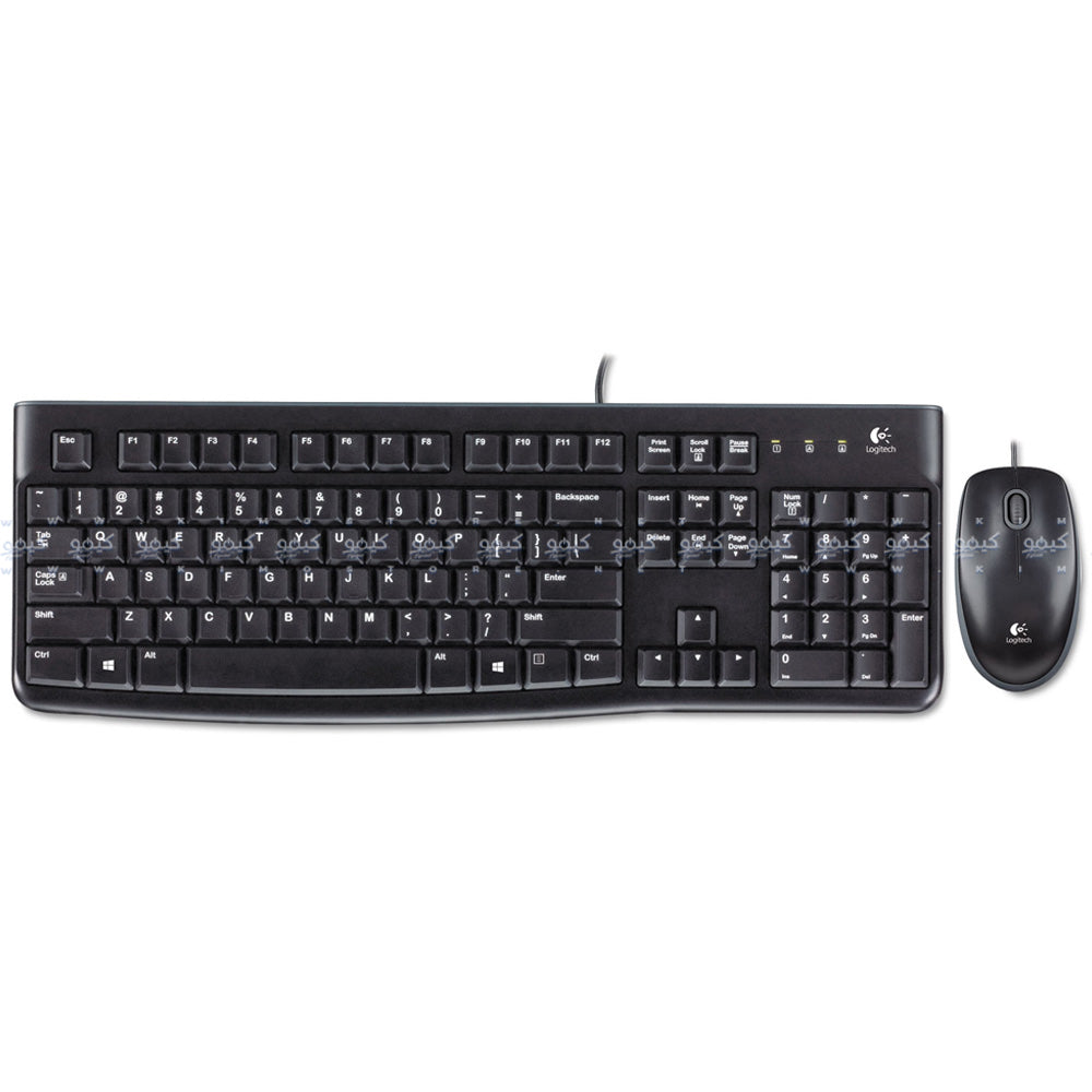 Logitech MK120 Wired Keyboard + Mouse Combo English & Arabic