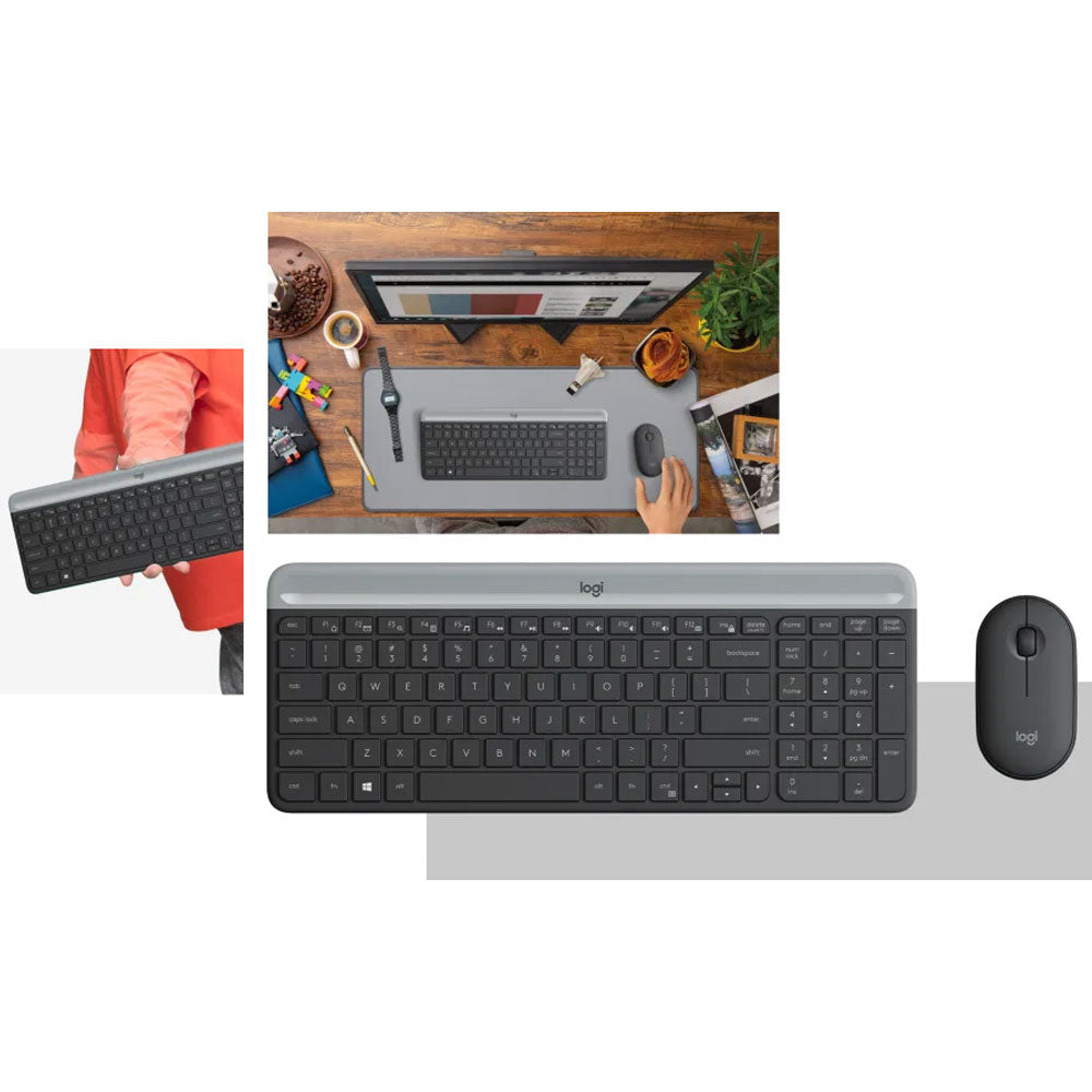 كيبورد + ماوس لوجيتك لاسلكي كومبو إنجليزي وعربي