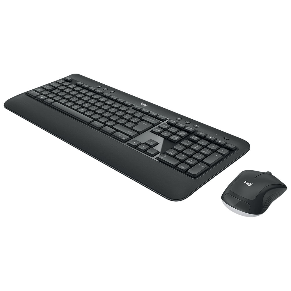 كيبورد + ماوس لوجيتك لاسلكي كومبو إنجليزي وعربي MK540 Advanced - أسود
