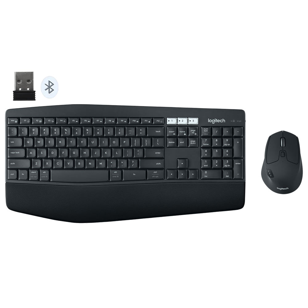 كيبورد + ماوس لوجيتك لاسلكي كومبو إنجليزي وعربي MK850 Performance - أسود