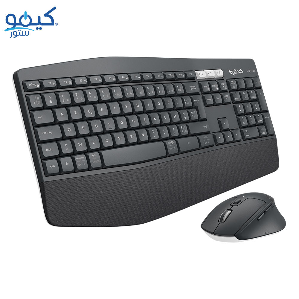 كيبورد + ماوس لوجيتك لاسلكي كومبو إنجليزي وعربي MK850 Performance - أسود