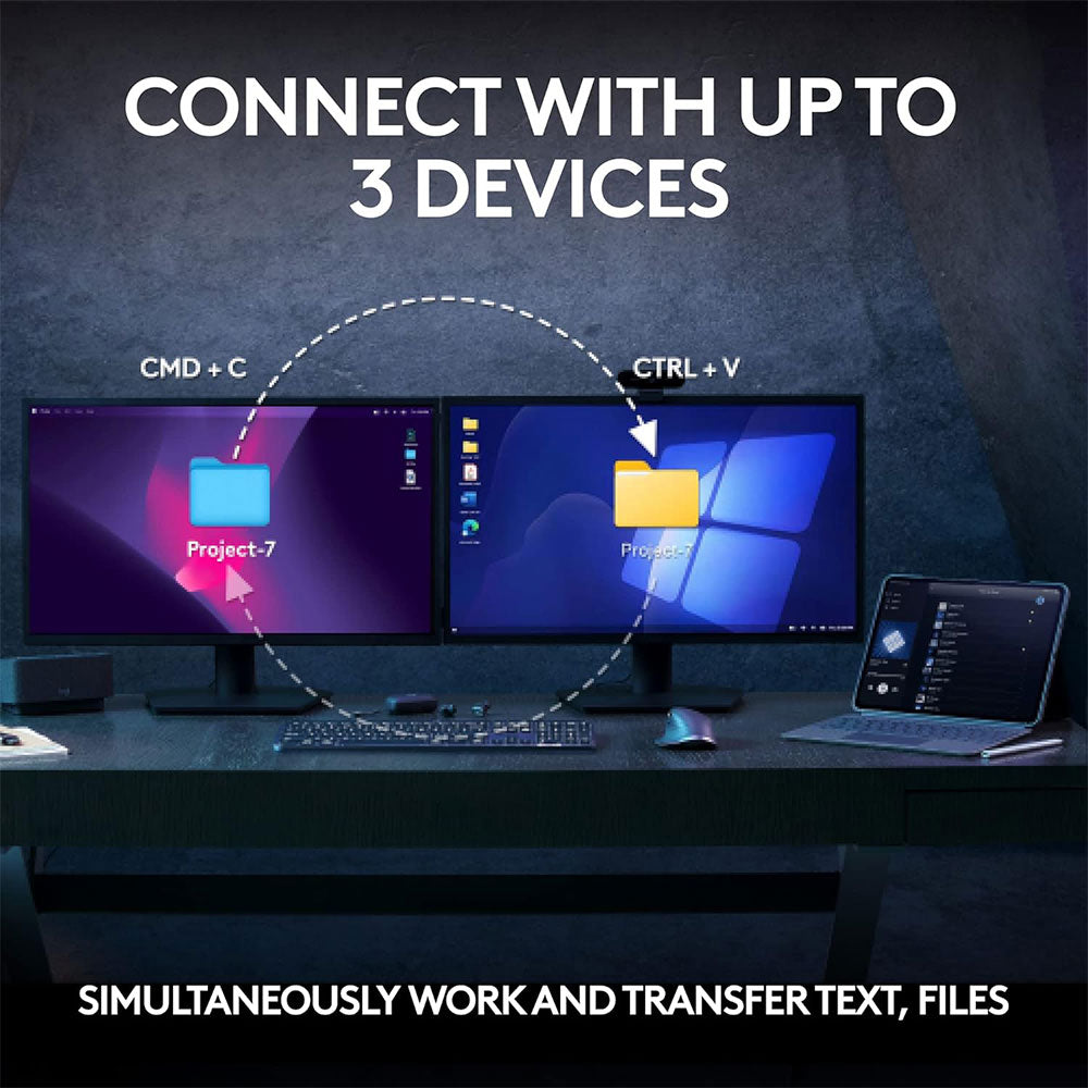 كيبورد + ماوس + مسند لليد لوجيتك بلوتوث كومبو إنجليزي وعربي