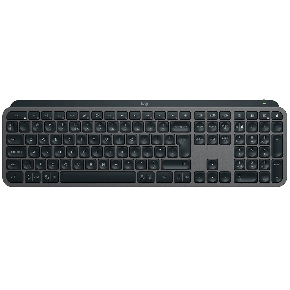 كيبورد + ماوس + مسند لليد لوجيتك لاسلكي بلوتوث ثنائي الوضع كومبو إنجليزي وعربي MX Keys S - جرافيت