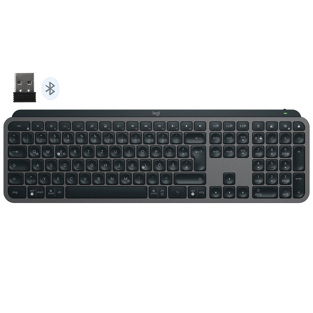 كيبورد لوجيتك لاسلكي بلوتوث قابل للشحن إنجليزي وعربي MX Keys S - جرافيت