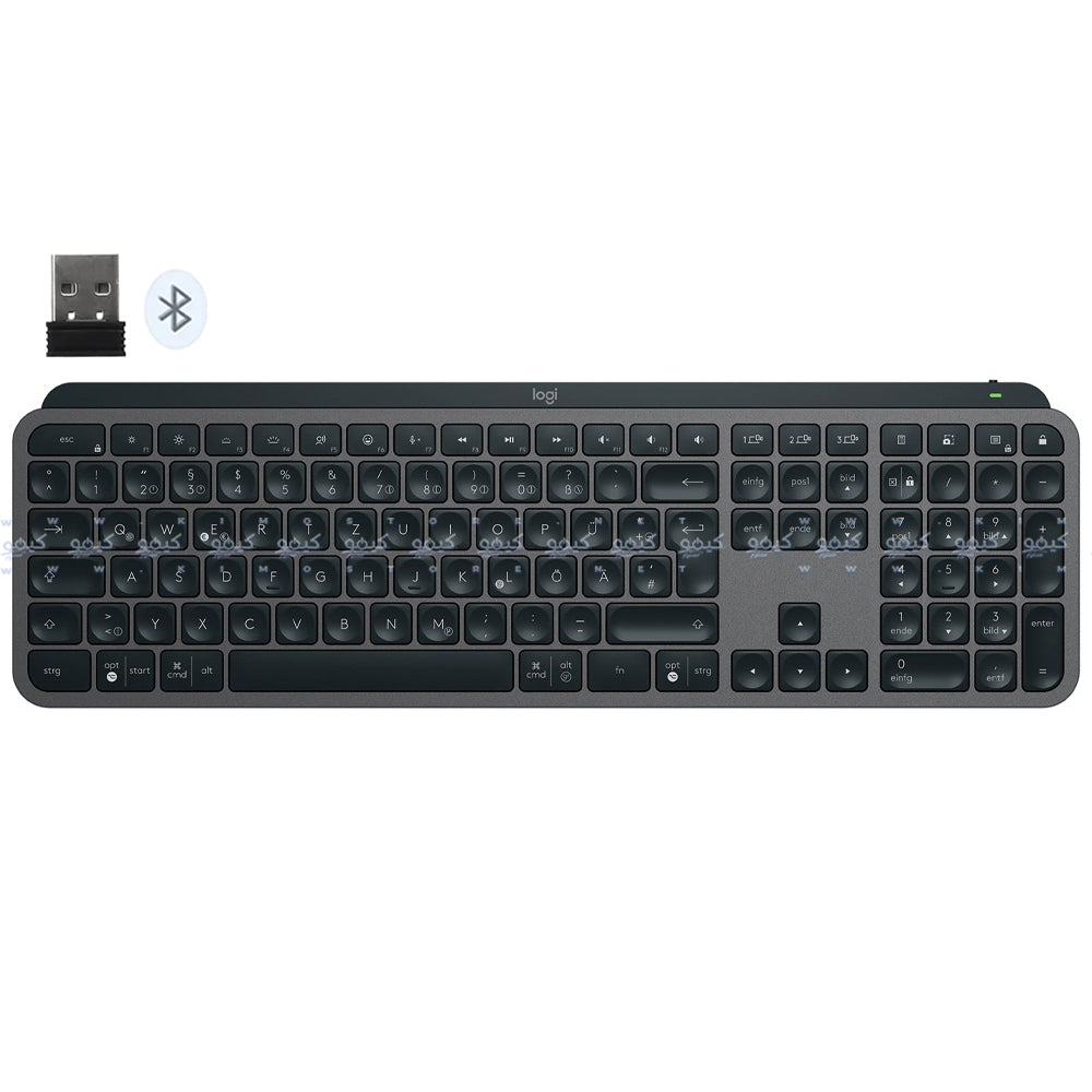 كيبورد لوجيتك لاسلكي بلوتوث قابل للشحن إنجليزي وعربي MX Keys S - جرافيت