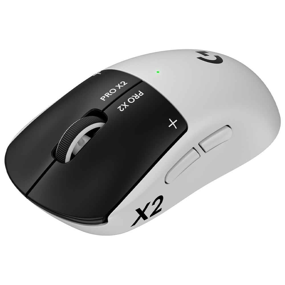 Logitech PRO X2 Superstrike Lightspeed Dual Mode Wireless & Wired Gaming Mouse 44000Dpi - White