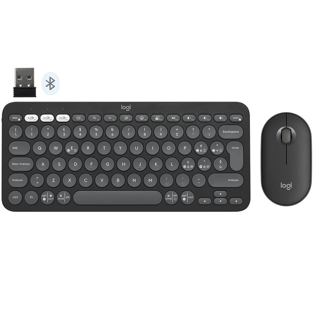 Logitech Pebble 2 Combo Dual Mode Bluetooth Wireless Keyboard + Mouse English & Arabic