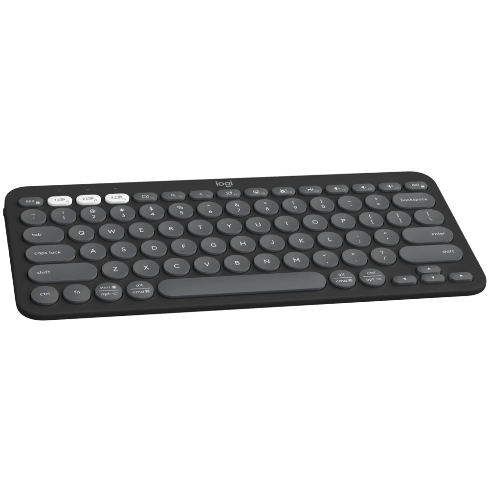 Logitech Pebble Keys 2 K380S Bluetooth Wireless Keyboard English & Arabic - Graphite