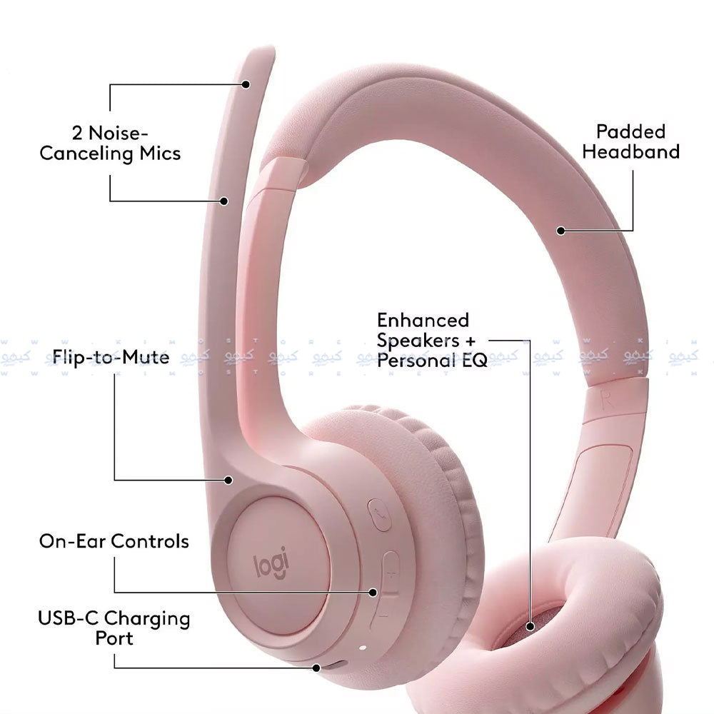 سماعة رأس لوجيتك بلوتوث لاسلكية مع ميكروفون عازل للضوضاء Zone 300