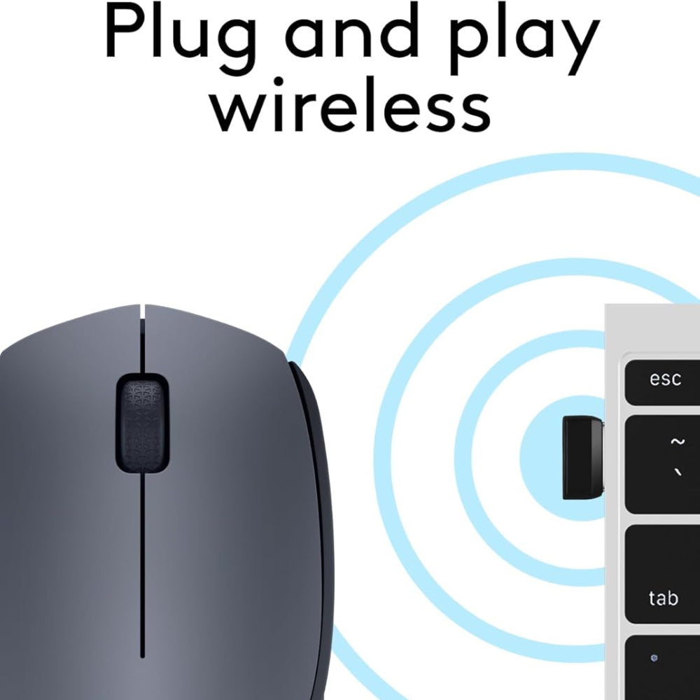 ماوس لوجيتك لاسلكي 1000 نقطة في البوصة M170 - رمادي