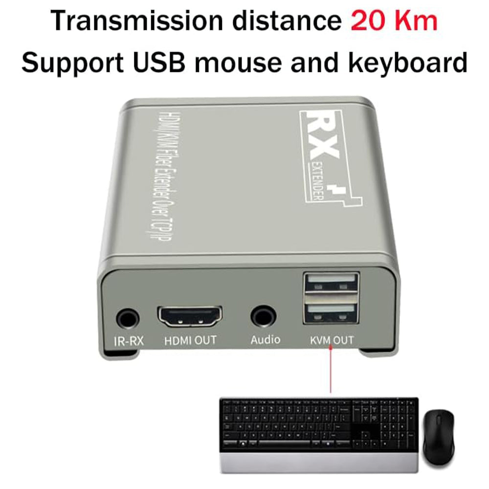 M-HF100U HD Extender Over Fiber + Fiber Cable 200m