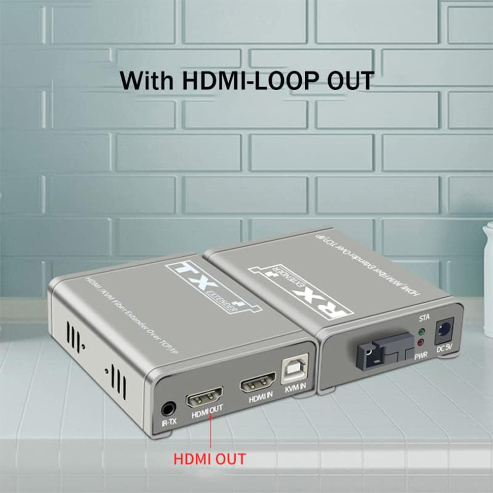 M-HF100U HD Extender Over Fiber + Fiber Cable 200m