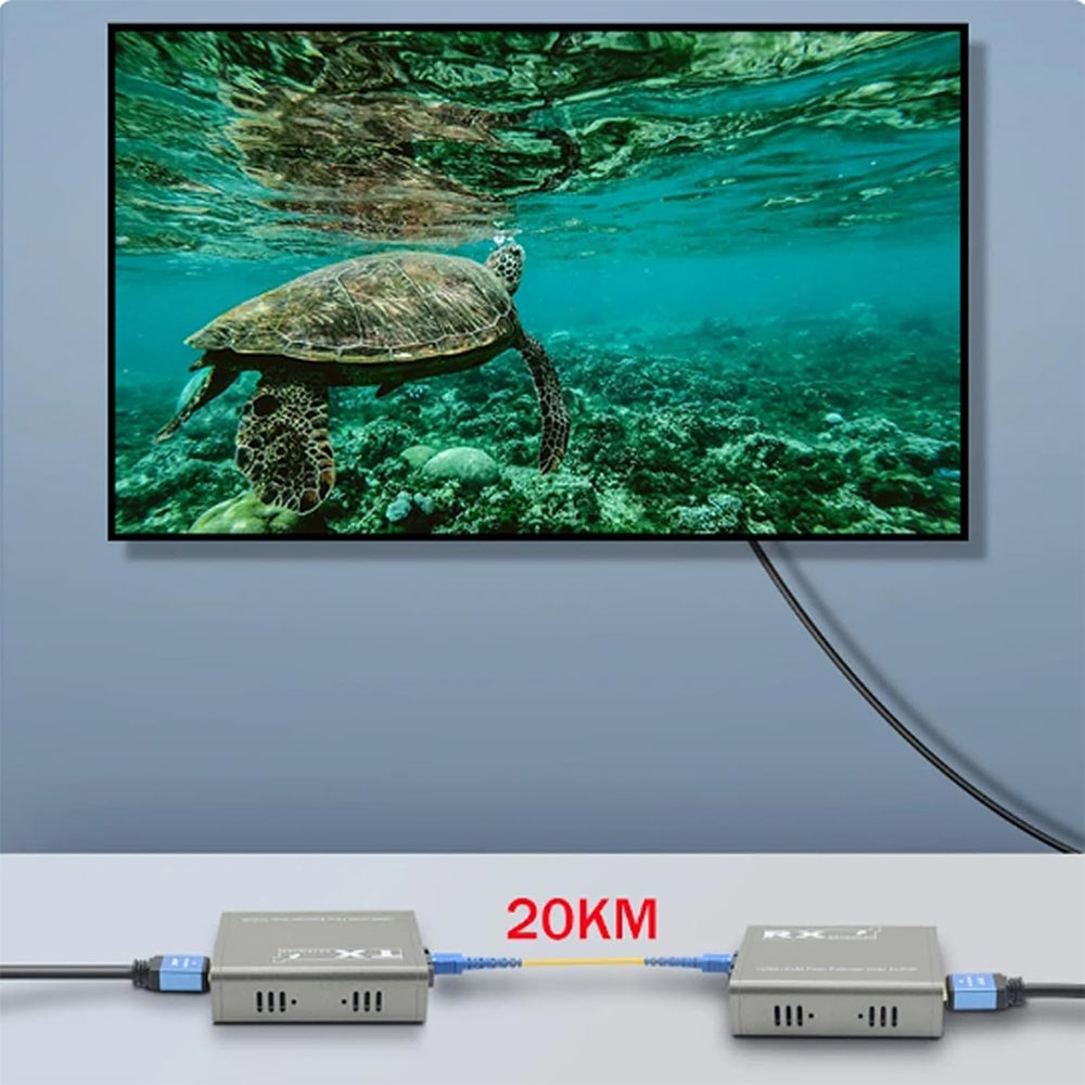 M-HF100U HD Extender Over Fiber + Fiber Cable 200m